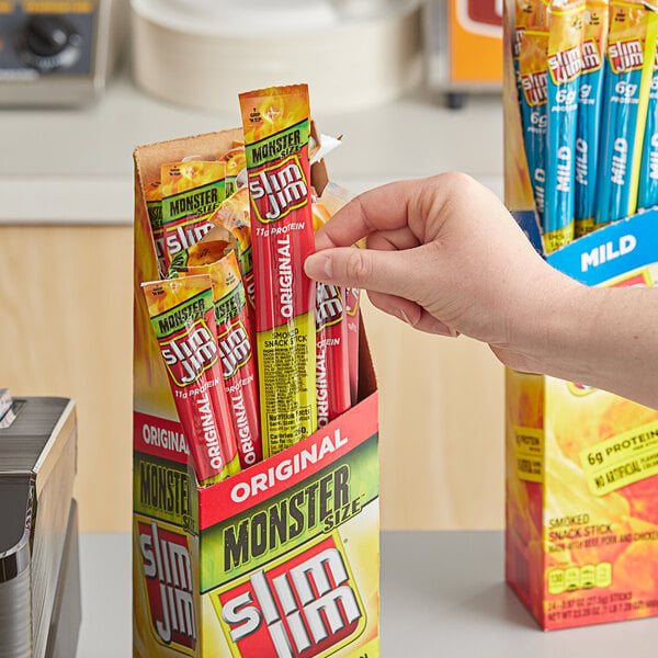 Slim Jim Original Monster Meat Stick 1.94 oz. - 108/Case