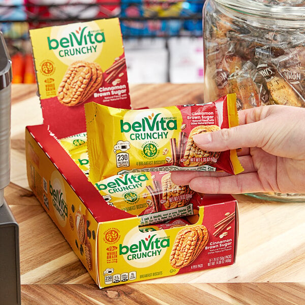 Nabisco belVita Cinnamon Brown Sugar Breakfast Biscuits (4-Count) 1.76 oz. - 64/Case