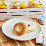 Just Bagels Authentic New York Pre-Sliced Individually Wrapped Mini Plain Bagel 2 oz. - 60/Case