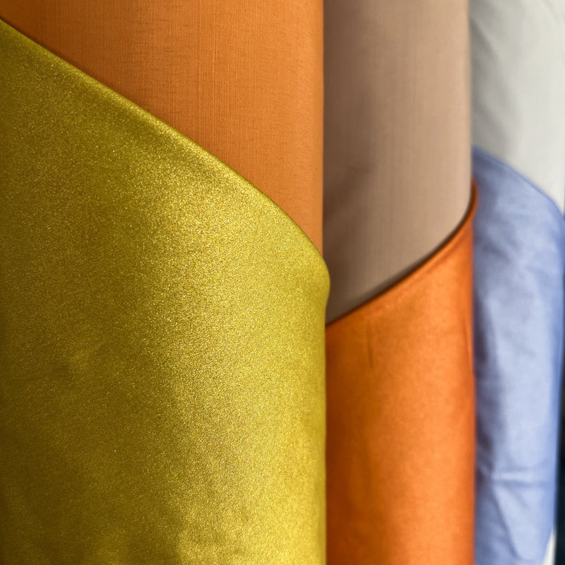 Wool Laminated Coated Fabric Beige Blue Orange