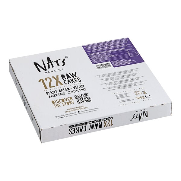Nats Rawline Plant-Based Vegan Raspberry and Blueberry Raw Cake Square 2.3 oz. - 12/Case