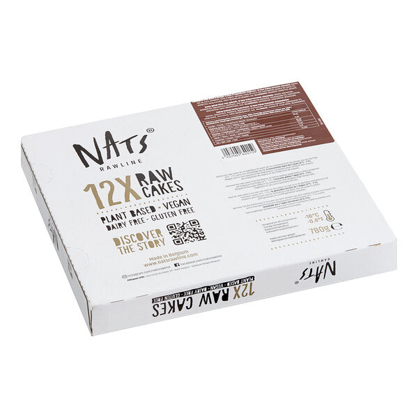 Nats Rawline Plant-Based Vegan Caramel and Chocolate Raw Cake Square 2.3 oz. - 12/Case