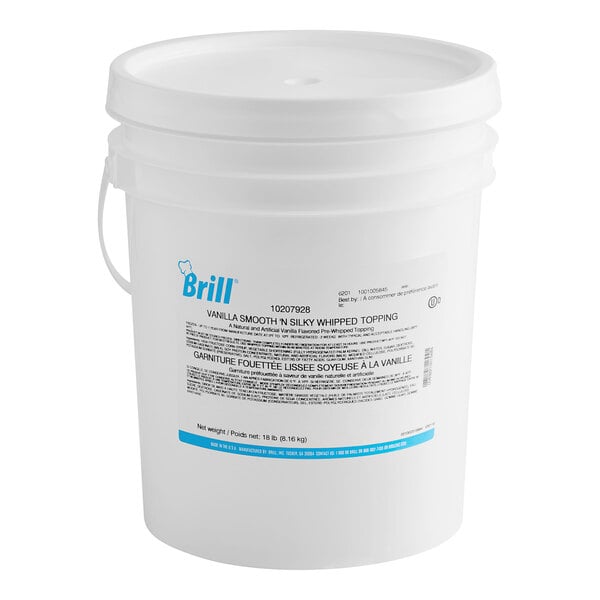 Brill Smooth 'N Silky Whipped Vanilla Topping 18 lb.