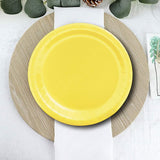 24 Count Yellow Color 7 Inch Dessert Plates Round Paper Plates for Sunshine Themes