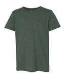 BELLA + CANVAS 24 Pack : Youth CVC Jersey Tee - 3001YCVC in Heather Grass Green