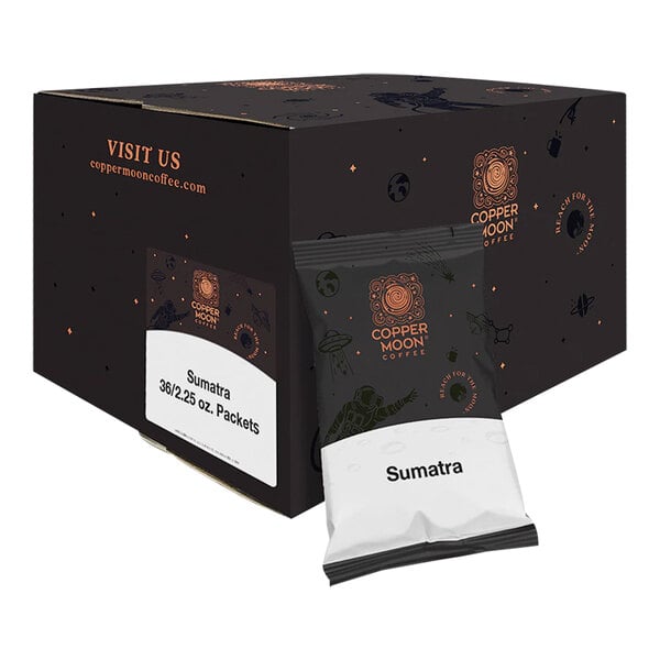 Copper Moon Sumatra Blend Coffee Portion Pack 2.25 oz. - 36/Case