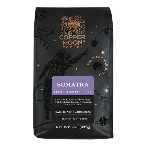 Copper Moon Sumatra Blend Whole Bean Coffee 2 lb. - 4/Case