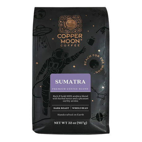 Copper Moon Sumatra Blend Whole Bean Coffee 2 lb. - 4/Case