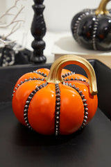 5" Resin Halloween Pumpkin with Spikes