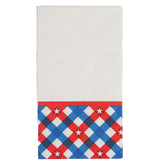 4 1/4" x 7 3/4" Patriotic Gingham Disposable Paper Dinner Napkins 16 Ct.