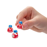 1/2" Micro Patriotic Red, White and Blue Rubber Ducks 24 Pieces
