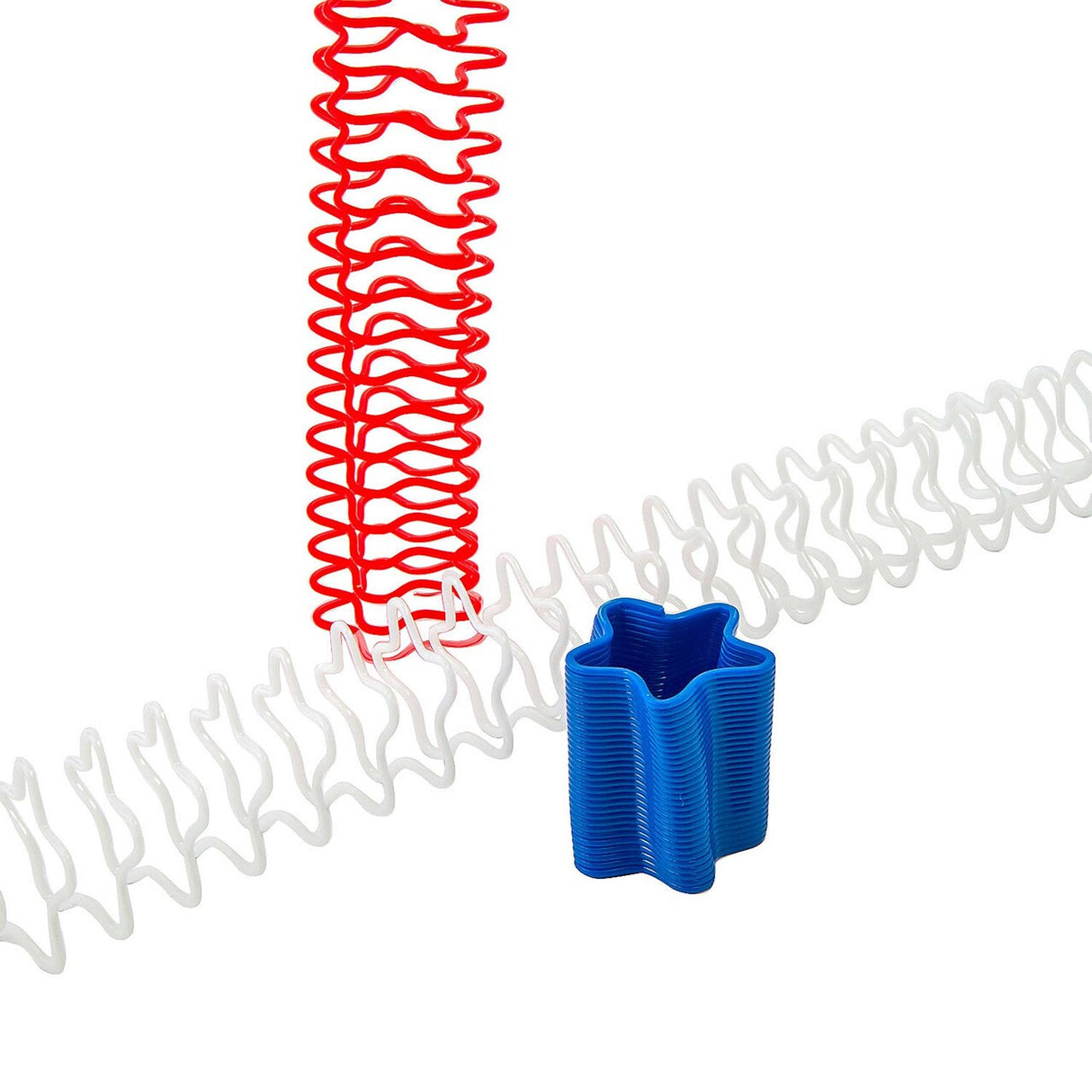1 1/2" Mini Patriotic Star-Shaped Plastic Magic Springs 12 Pc.