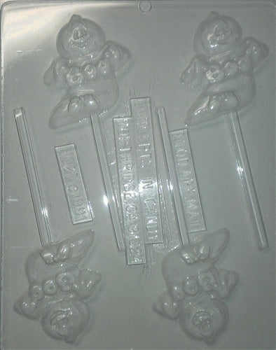 Pumpkin Head Boo Chocolate Sucker Mold