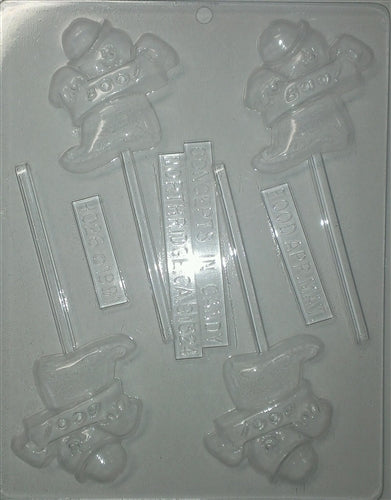 Ghost In Hat Boo Sucker Chocolate Mold