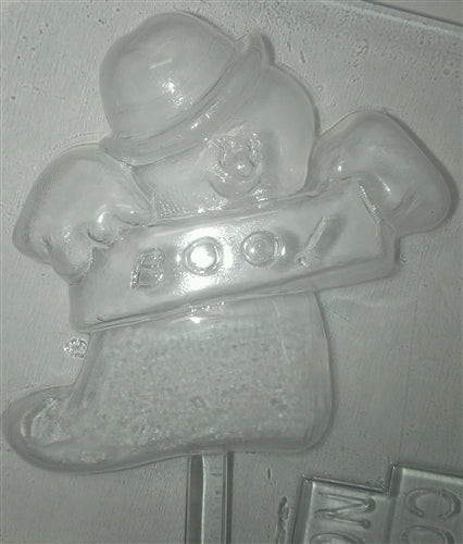 Ghost In Hat Boo Sucker Chocolate Mold