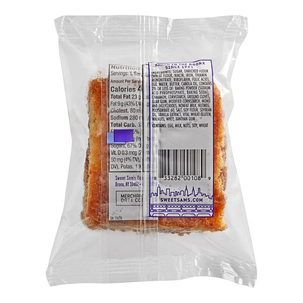 Sweet Sam's Individually Wrapped Streusel Coffee Cake - 12/Case