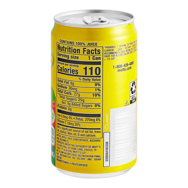Mott's Apple Juice 7.5 fl. oz. - 24/Case