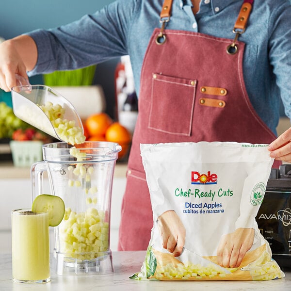 Dole Chef-Ready Cuts IQF Diced Apples 5 lb. - 2/Case