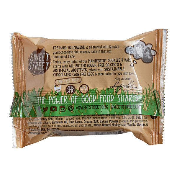 Sweet Street Desserts Manifesto Frozen Peruvian Chocolate Brownie 2.9 oz. - 48/Case