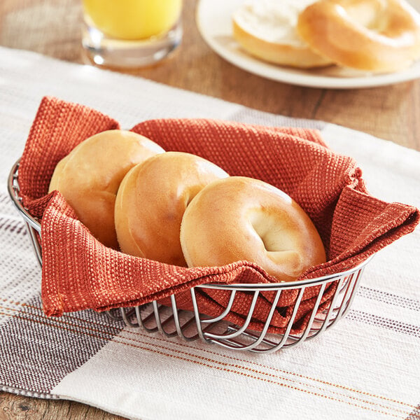 Original Bagels Tribute Baking Company Frozen New York Style Pre-Sliced Plain Mini Bagel 2 oz. - 144/Case