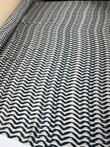 Polyester Sateen Printed Beige Blue