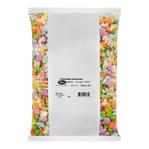 Albanese Cottontail Gummi Mix 5 lb. - 4/Case