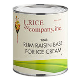 I. Rice Rum Raisin Hard Serve Ice Cream Base #10 Can