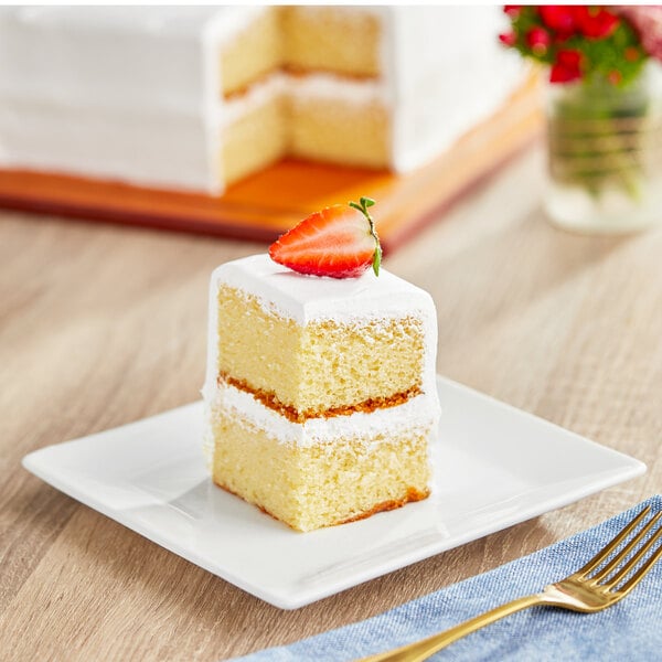 Rich's Un-Iced Butter and Vanilla Cake 1/2 Sheet 67.73 oz - 4/Case