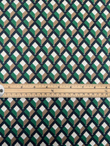 Cotton Poplin Geometric Multicolour Stretch