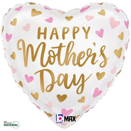 Foil Balloon 18 Inch Mother's Day Hearts