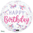 Birthday Foil Balloon Multicolor Bow