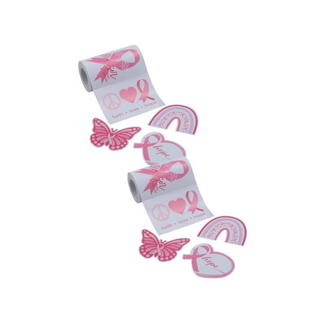 3" x 2" Breast Cancer Awareness Decal Sticker Roll 100 Pc