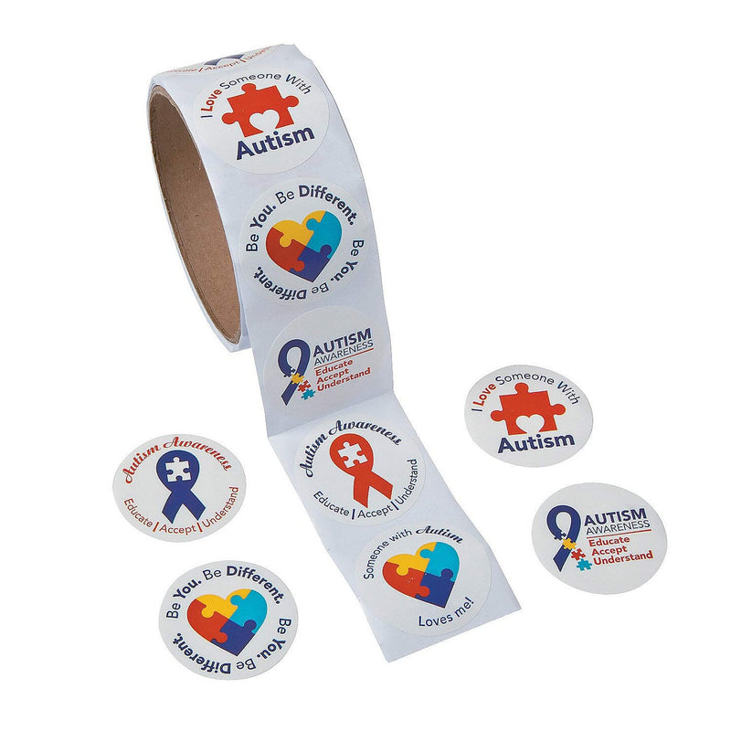 Bulk 100 Pieces Autism Awareness Sticker Roll