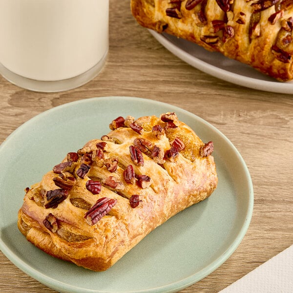 Bridor Ready-to-Bake Maple Pecan Danish 3.17 oz. - 40/Case