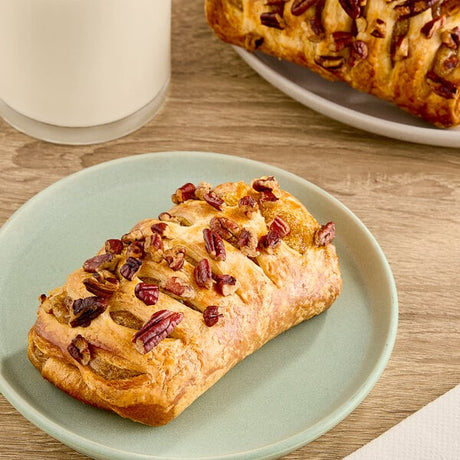 Bridor Ready-to-Bake Maple Pecan Danish 3.17 oz. - 40/Case