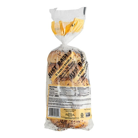 Just Bagels Authentic New York Garlic Bagel 4 oz. - 48/Case