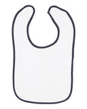 Rabbit Skins Infant Contrast Trim Terry Bib
