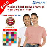Next Level® Women's Short Sleeve Crewneck Ideal Crop Top - 1580
