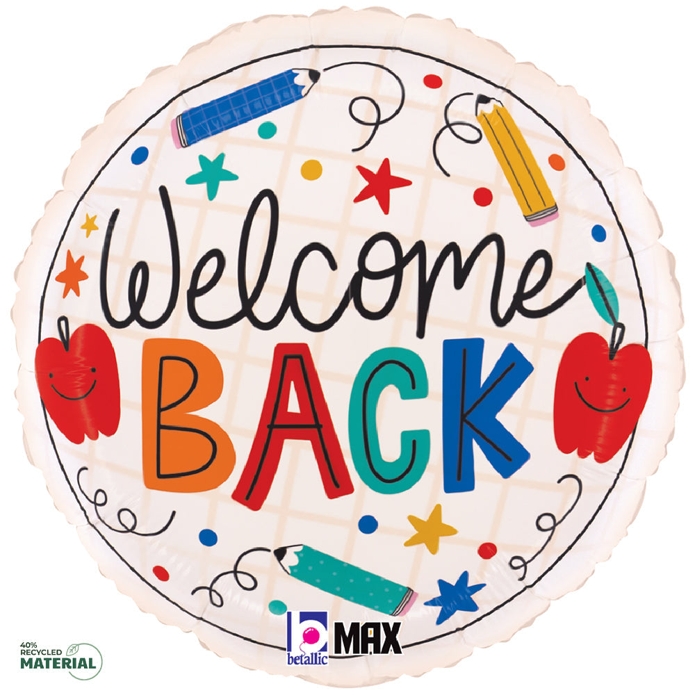 Foil Balloon Welcome Back Doodles