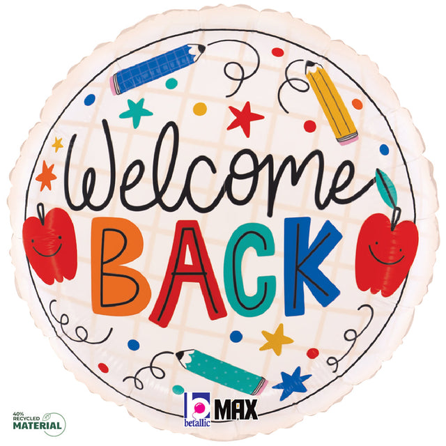 Foil Balloon Welcome Back Doodles