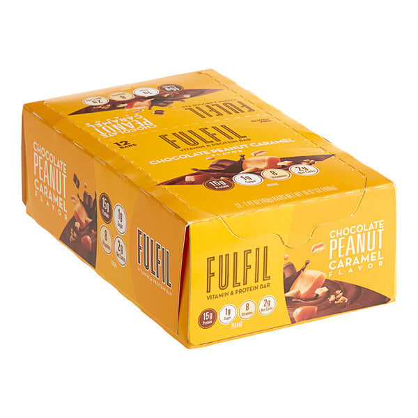 FULFIL Chocolate Peanut Caramel Vitamin and Protein Bar 1.41 oz. - 12/Box