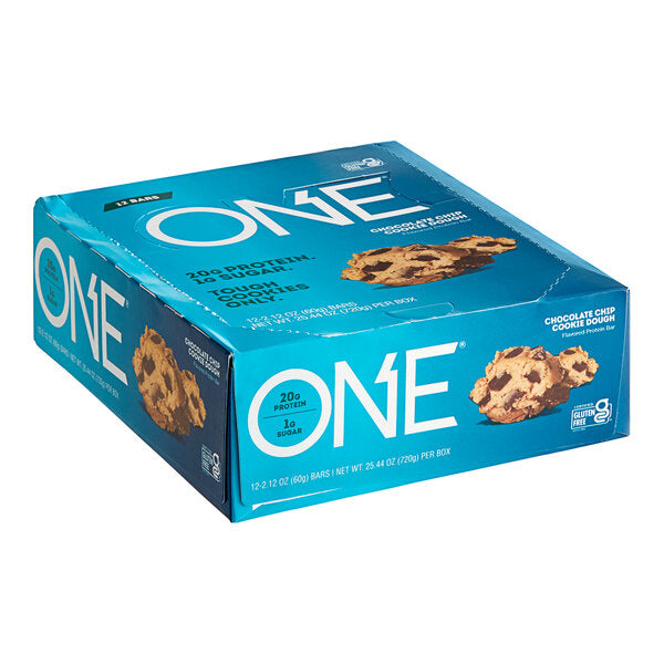 ONE Chocolate Chip Cookie Dough Protein Bar 2.12 oz. - 12/Box