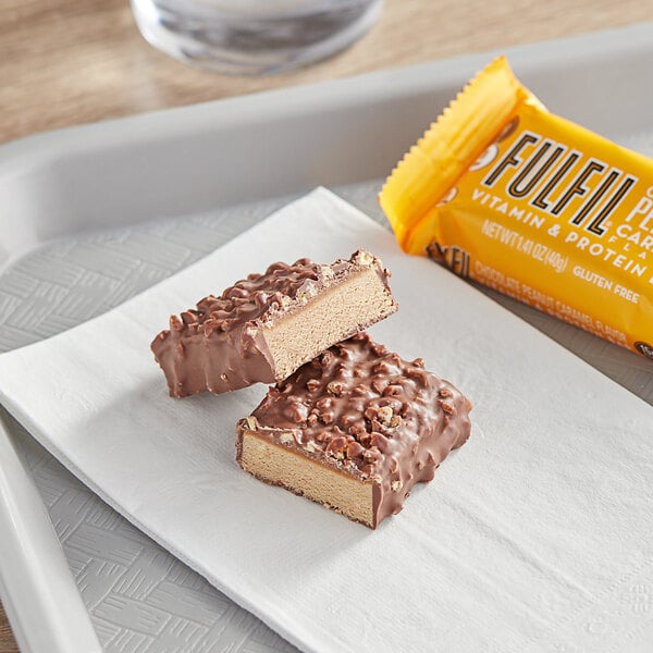 FULFIL Chocolate Peanut Caramel Vitamin and Protein Bar 1.41 oz. - 12/Box