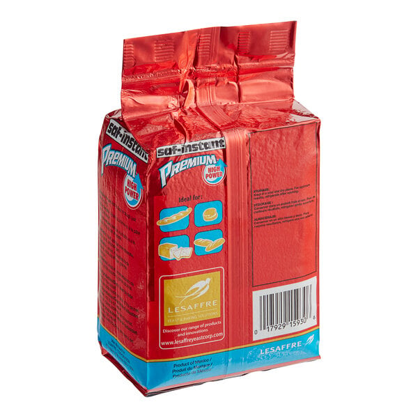 Lesaffre SAF-Instant Premium Yeast 1 lb. Vacuum Pack - 20/Case