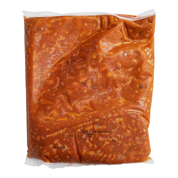 Bistro Soups by Vienna Beef Sweet Heat Turkey Chili with Beans 4 lb. - 4/Case