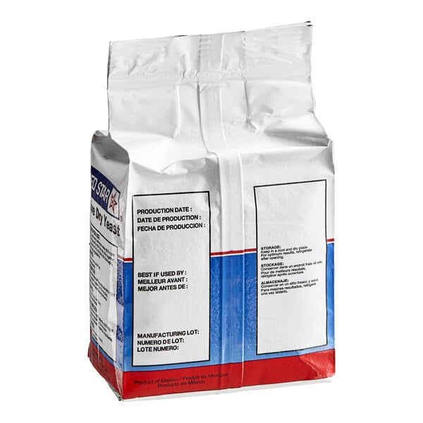 Lesaffre Red Star Bakers Active Dry Yeast 1 lb. Vacuum Pack - 20/Case