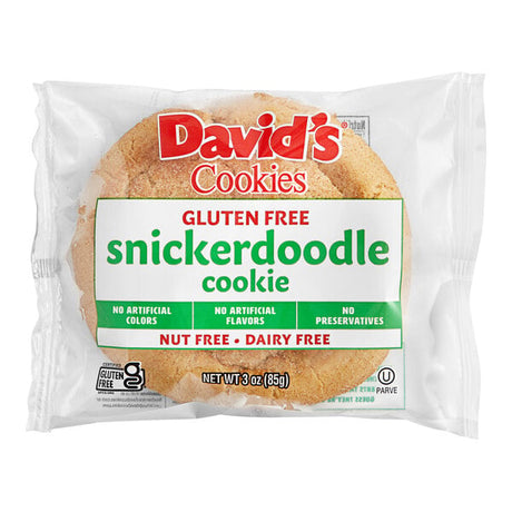 David's Cookies 3 oz. Gluten-Free Individually-Wrapped Snickerdoodle Cookie - 24/Case