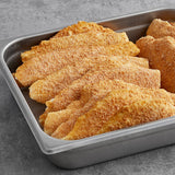 Colony Lane 4 oz. Golden-Fried Precooked Breaded Wild Caught Flounder Fish Portions - 10 lb.