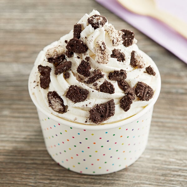 Chopped Cookies and Creme Ice Cream Topping 2.5 lb. - 4/Case