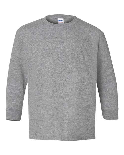 12 Pack : Gildan® Heavy Cotton Youth Crewneck Long Sleeve T-Shirt